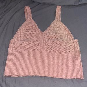 Cropped Mauve Crochet Top